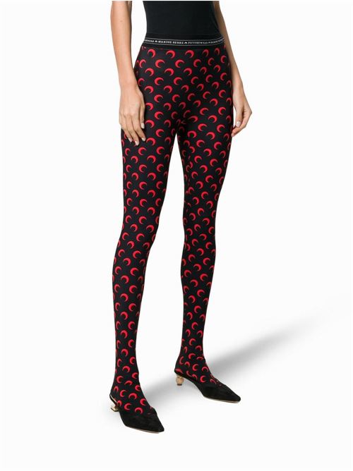 stampa lune MARINE SERRE | JE10FW18LEGGINGSREDMOON/BLACK